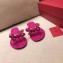 Valentino Rockstud Jelly Bow PVC Thong Flip Flops Fuchsia