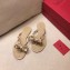 Valentino Rockstud Jelly Bow PVC Thong Flip Flops Nude