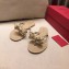 Valentino Rockstud Jelly Bow PVC Thong Flip Flops Nude