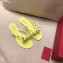 Valentino Rockstud Jelly Bow PVC Thong Flip Flops Yellow