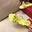 Valentino Rockstud Jelly Bow PVC Thong Flip Flops Yellow