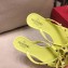 Valentino Rockstud Jelly Bow PVC Thong Flip Flops Yellow