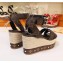 Louis Vuitton Heel 10cm Platform 6cm Timelapse Wedge Sandals Monogram Canvas Brown 2019
