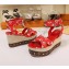 Louis Vuitton Heel 10cm Platform 6cm Timelapse Wedge Sandals Monogram Canvas Red 2019