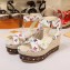 Louis Vuitton Heel 10cm Platform 6cm Timelapse Wedge Sandals Monogram Canvas White/Multicolor 2019