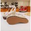 Louis Vuitton Heel 10cm Platform 6cm Timelapse Wedge Sandals Monogram Canvas White/Multicolor 2019