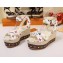 Louis Vuitton Heel 10cm Platform 6cm Timelapse Wedge Sandals Monogram Canvas White/Multicolor 2019