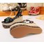 Louis Vuitton Heel 10cm Platform 6cm Timelapse Wedge Sandals Monogram Canvas Black/Multicolor 2019