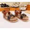 Louis Vuitton Calf Leather and Patent Monogram Canvas Timelapse Sandals Brown 2019
