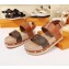 Louis Vuitton Calf Leather and Patent Monogram Canvas Timelapse Sandals Brown 2019