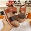 Louis Vuitton Calf Leather and Patent Monogram Canvas Timelapse Sandals Brown 2019