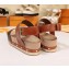 Louis Vuitton Calf Leather and Patent Monogram Canvas Timelapse Sandals Brown 2019
