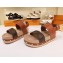 Louis Vuitton Calf Leather and Patent Monogram Canvas Timelapse Sandals Brown 2019