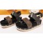 Louis Vuitton Calf Leather and Patent Monogram Canvas Timelapse Sandals Black 2019