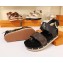 Louis Vuitton Calf Leather and Patent Monogram Canvas Timelapse Sandals Black 2019