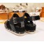 Louis Vuitton Calf Leather and Patent Monogram Canvas Timelapse Sandals Black 2019