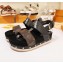 Louis Vuitton Calf Leather and Patent Monogram Canvas Timelapse Sandals Black 2019