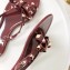Valentino Rockstud Jelly Bow PVC Thong Flip Flops Burgundy