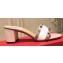 Valentino Heel Rockstud Slip-On Slide Sandals White