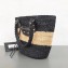 Balenciaga Calfskin And Raffia Fibers Small Tote Summer Bag Black 2019