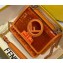 Fendi All-Over FF Logo Mini Kan I Bag in PU Orange 2019