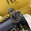 Fendi All-Over FF Logo Mini Kan I Bag in PU Black 2019