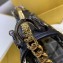 Fendi All-Over FF Logo Mini Kan I Bag in PU Black 2019