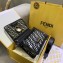Fendi All-Over FF Logo Medium Kan I Bag in PU Black 2019