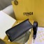 Fendi All-Over FF Logo Medium Kan I Bag in PU Black 2019