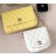 Chanel Lambskin Two-Tone Side Pack Bag AS0649 White/Yellow 2019