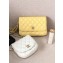 Chanel Lambskin Two-Tone Side Pack Bag AS0649 White/Yellow 2019