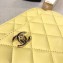 Chanel Lambskin Two-Tone Side Pack Bag AS0649 White/Yellow 2019