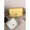 Chanel Lambskin Two-Tone Side Pack Bag AS0649 White/Yellow 2019