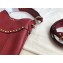 Valentino Rockstud Shoulder Bag with Removable Strap 0118 Red 2019