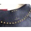 Valentino Rockstud Shoulder Bag with Removable Strap 0118 Dark Blue 2019
