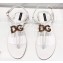 Dolce & Gabbana DG AMORE Thong Sandals White 2019