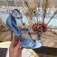 Dolce & Gabbana Flower and Crystal Heel 10.5cm Sandals Light Blue 2019