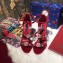 Dolce & Gabbana Flower and Crystal Heel 10.5cm Sandals Red 2019
