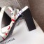 Balenciaga Heel 10.5cm Square Toe Graffiti Sandals White 2019