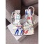 Balenciaga Heel 10.5cm Square Toe Graffiti Sandals White 2019