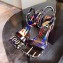 Balenciaga Heel 10.5cm Square Toe Graffiti Sandals Black 2019