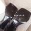 Balenciaga Heel 10.5cm Square Toe Graffiti Sandals Black 2019