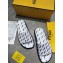 Fendi All Over Mania Logo Slides White 2019