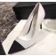 Chanel Pearl Heel 8.5cm Pumps G31983 White 2019