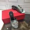Roger Vivier Heel 3.5cm Rabat Strass Buckle Mules Satin Pale Green