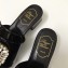 Roger Vivier Heel 3.5cm Rabat Strass Buckle Mules Patent Leather Black