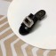 Roger Vivier Heel 3.5cm Rabat Strass Buckle Mules Patent Leather Black