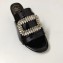 Roger Vivier Heel 3.5cm Rabat Strass Buckle Mules Patent Leather Black