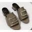 Roger Vivier Heel 3.5cm Rabat Strass Buckle Mules Patent Leather Nude