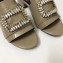 Roger Vivier Heel 3.5cm Rabat Strass Buckle Mules Patent Leather Nude